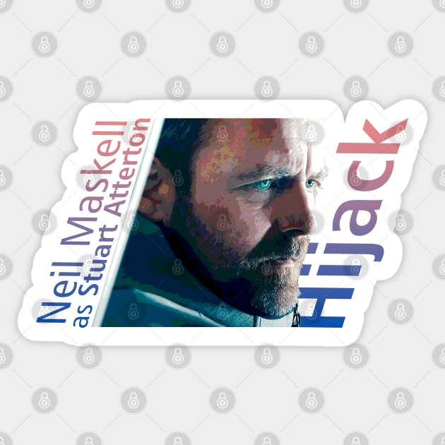 Hijack series Neil maskell as Stuart Atterton design Sticker by ironpalette